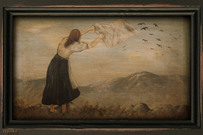 Motiv E13 FF (Fullfarge). - TROLLKJERRING - opphav: Th. Kittelsen “Trollkjerringa på Norefjell”