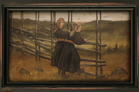 Motiv E14 FF (Fullfarge). - TELEMARKSJENTER - opphav: E. Werenskiold “Telemarksjenter”
